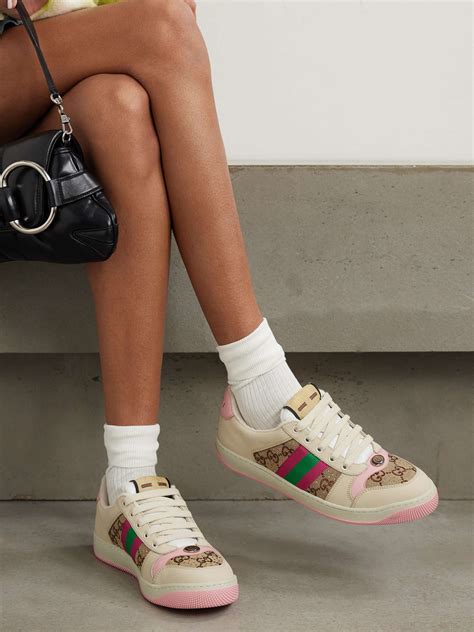 gucci canvas sneakers|Gucci screener leather sneakers.